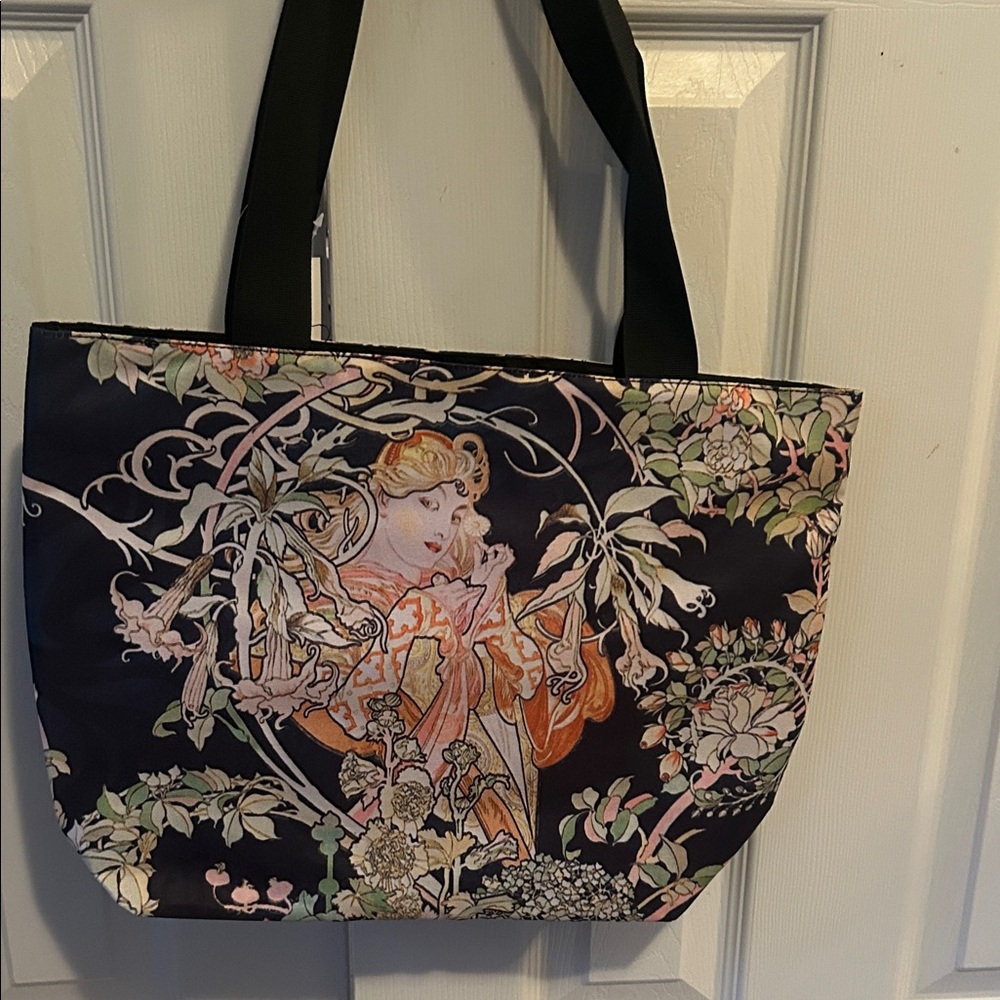 Artistic Floral Tote Bag